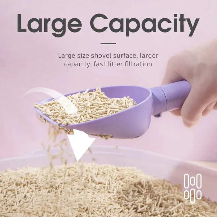 Durable Cat Litter Scoop with Base