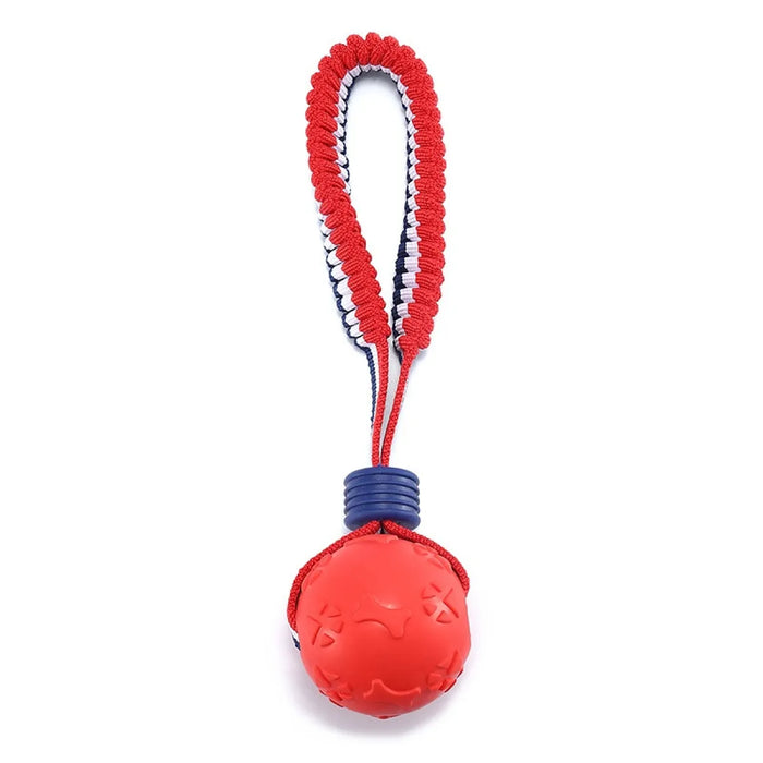 Interactive Dog Toy Ball with Rope