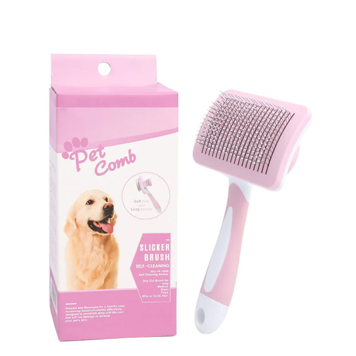 Self-Cleaning Slicker Brush for Pets